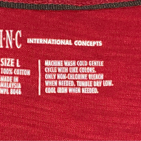 INC men’s Red short sleeve shirt size large. - Picture 3 of 5